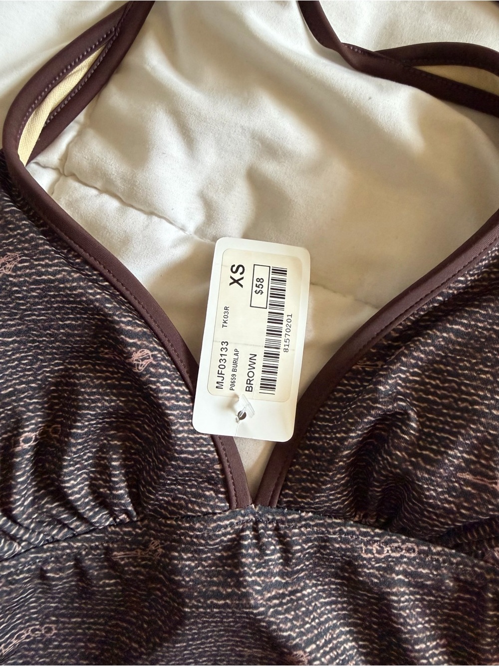 Brown Halter Tankini Swim Top - Women’s - Picture 3 of 3